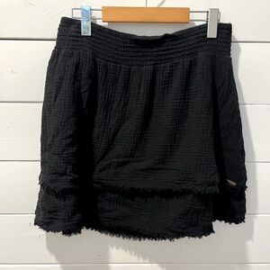 Mariloup Wolfe – black cotton mini skirt, size L